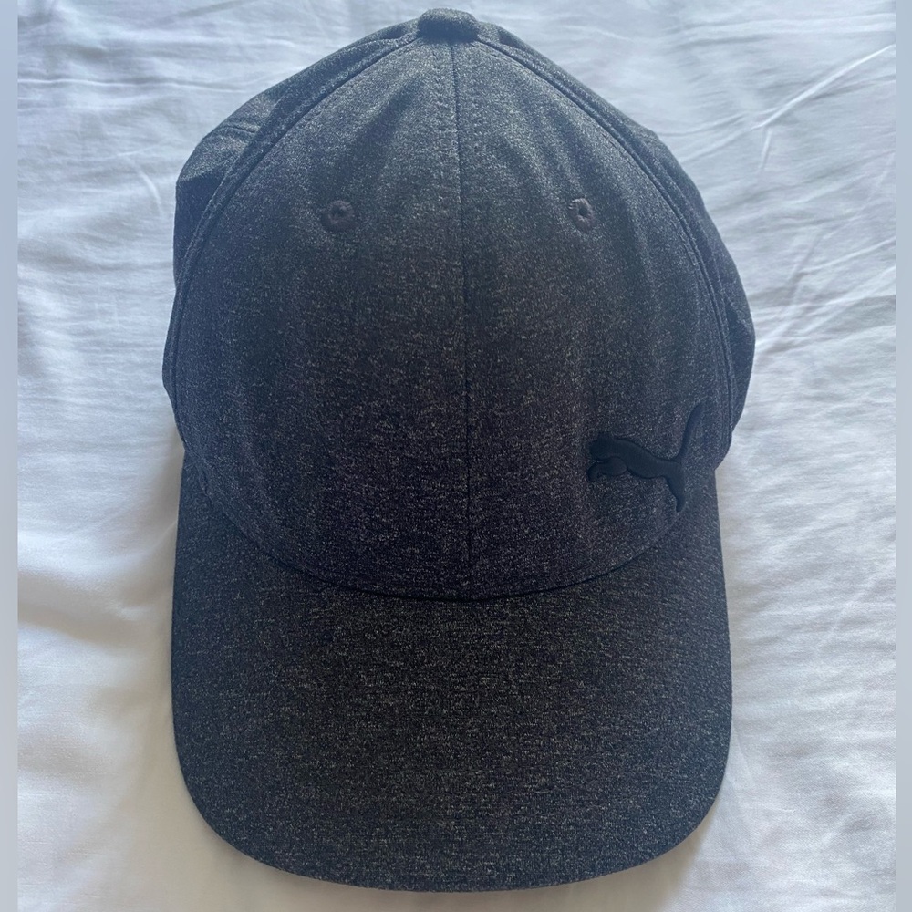 Puma Heathered Black Performance Cap with Puma Cat Logo